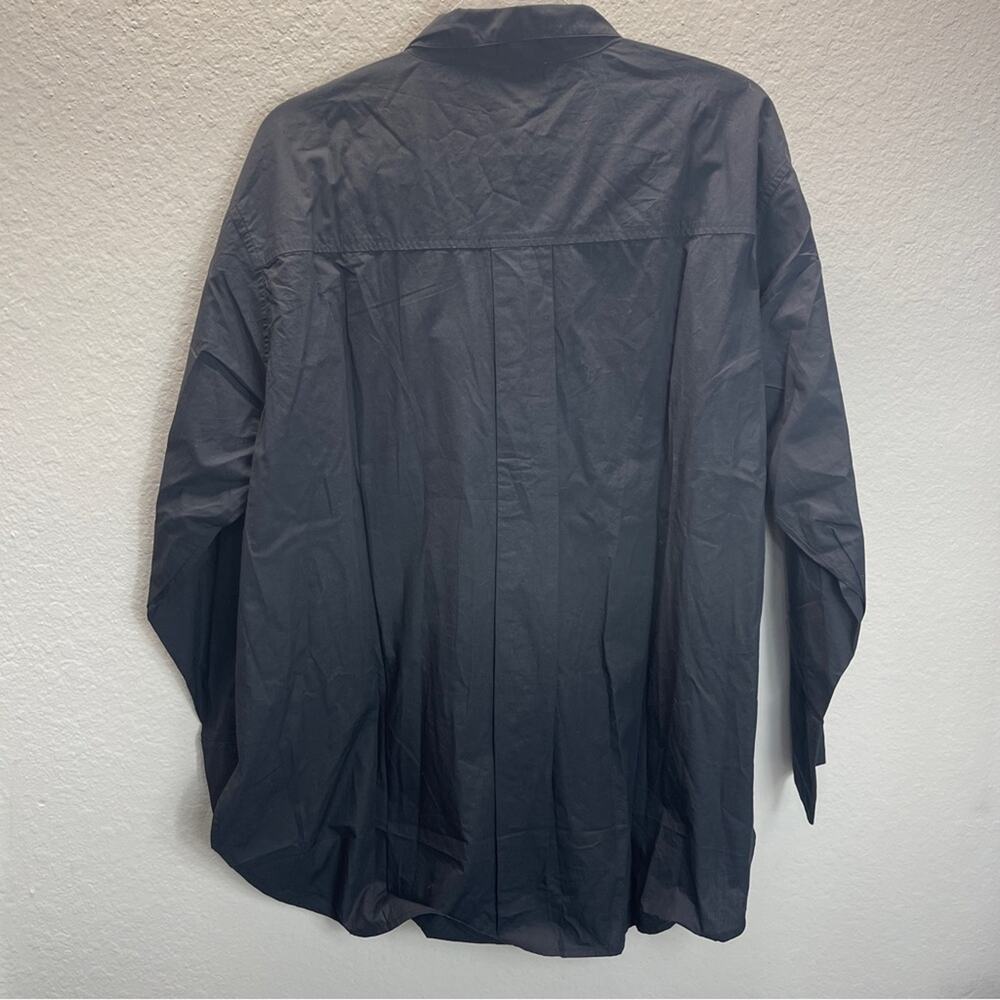 Cleobella Miller Shirt Black Long Sleeve Button Front Relaxed Ethical Blouse - Picture 12 of 13